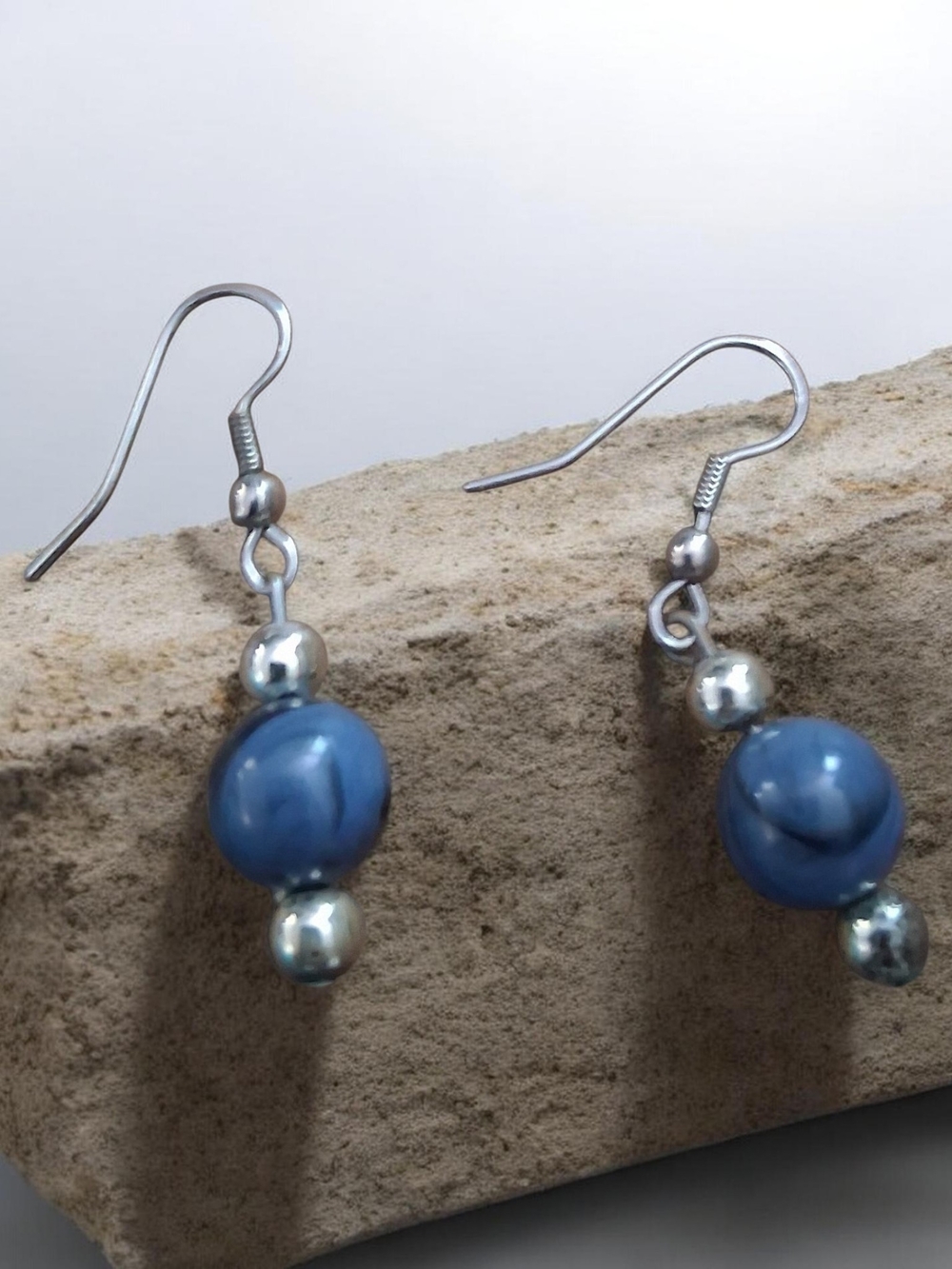 Blue Pearl Drop Earrings - Women Jewelry